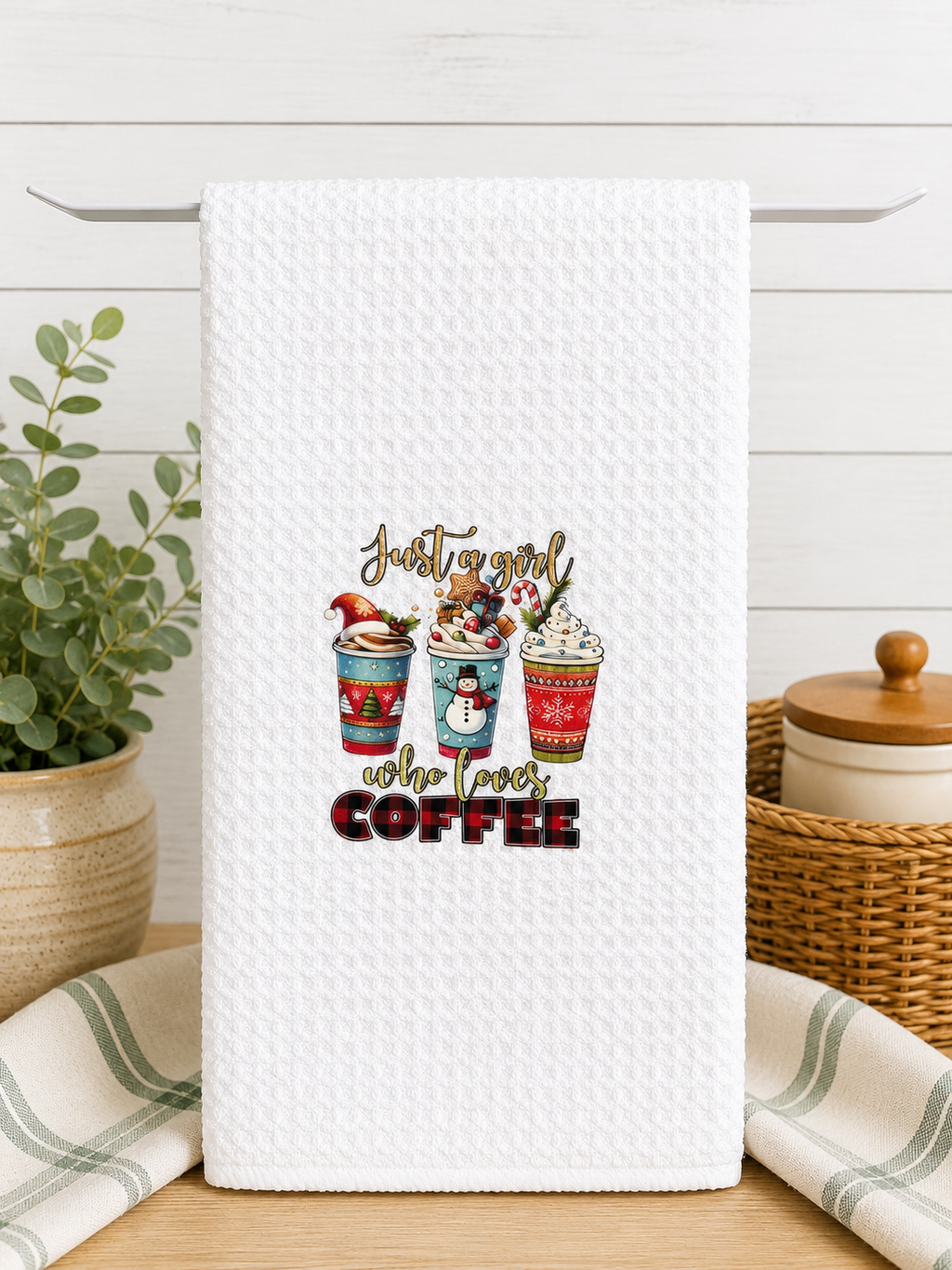 Custom Kitchen Towel-Life Begins After Coffee
