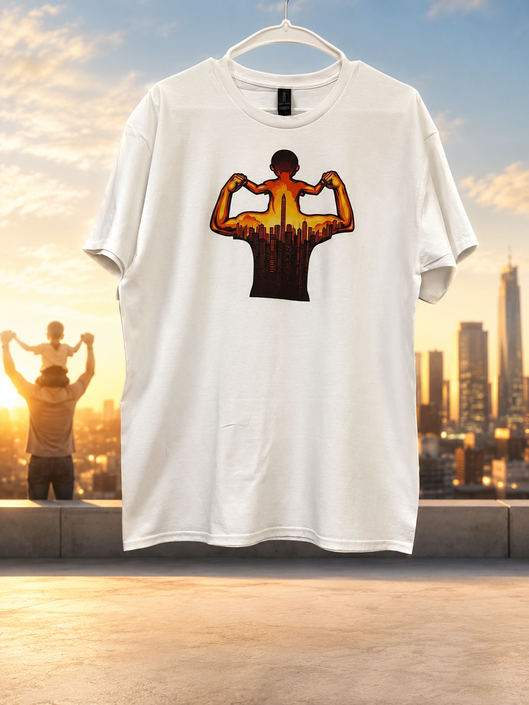 Custom Unisex T-Shirt-Father and son shirts in the city
