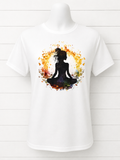 Custom Graphic T-Shirt- with a meditating girl design.