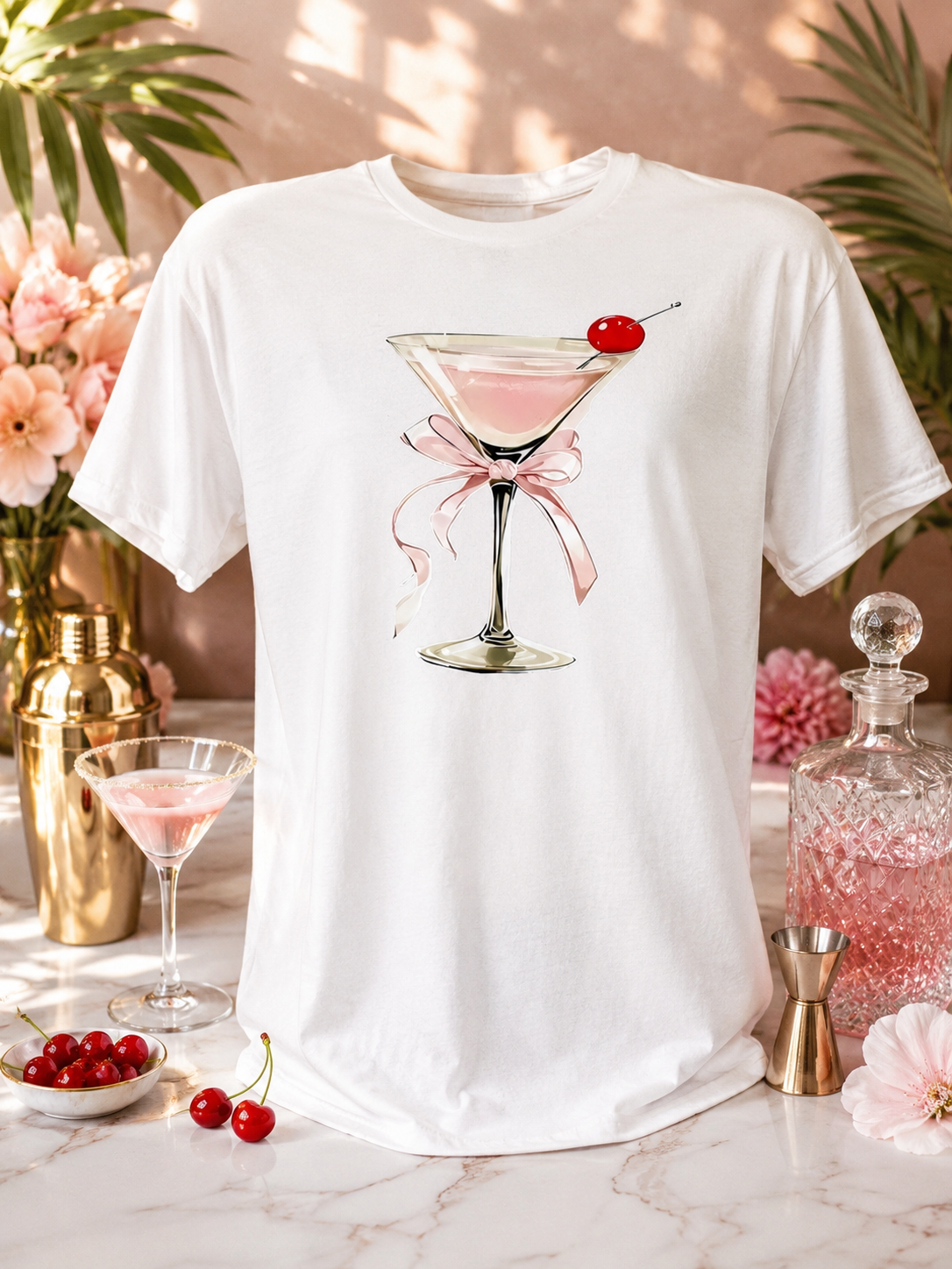 Custom Graphic T-Shirt-Martini T-Shirt