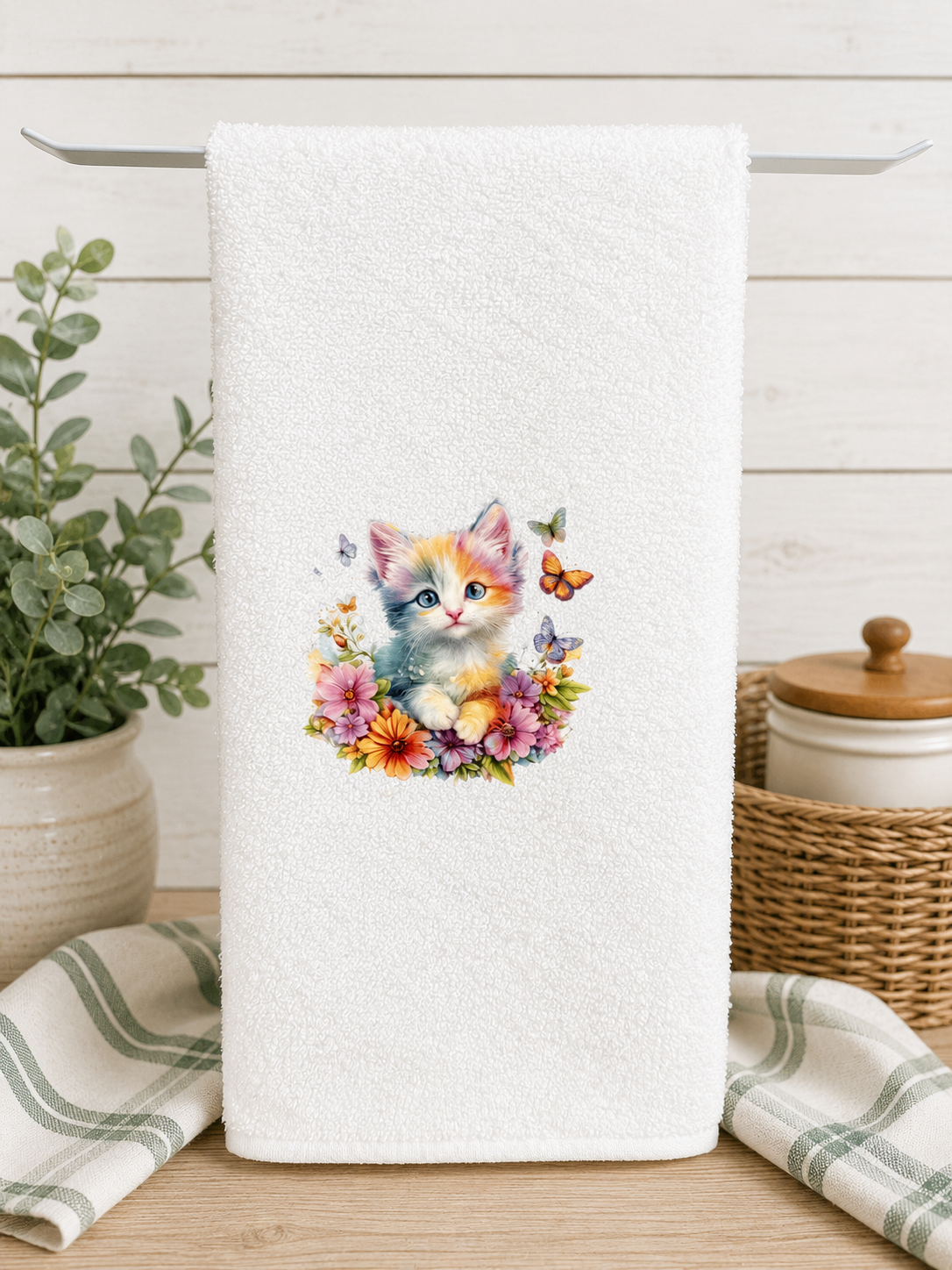 Custom Kitchen Towel-Cat and Pet