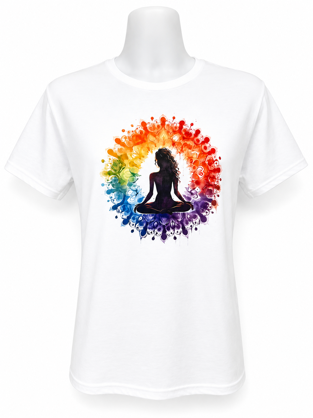 Custom Graphic T-Shirt-Meditation Yoga Colorful