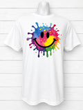Custom Unisex T-Shirt-Multicolor Emoji Smiley Face