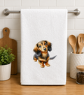 Custom Kitchen Towel- Cute Dachshund