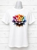 Custom Graphic T-Shirt-with a lotus flower