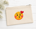 Custom Canvas Pencil blowing-a-kiss emoji design