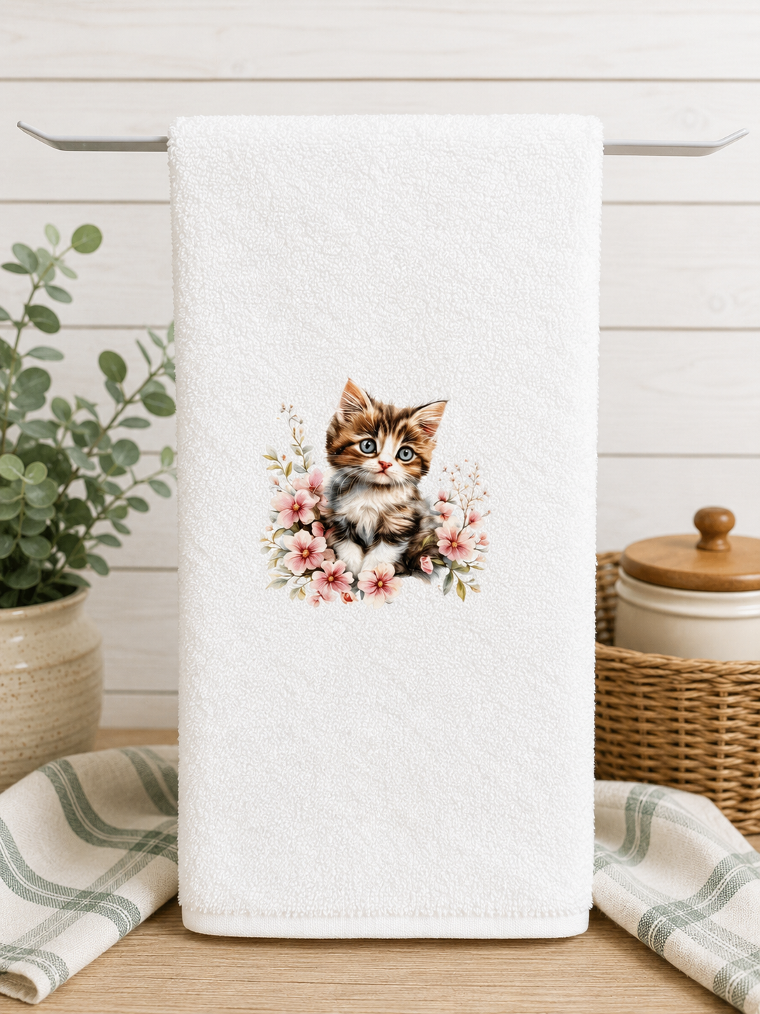 Custom Kitchen Towel-Cat and Pet