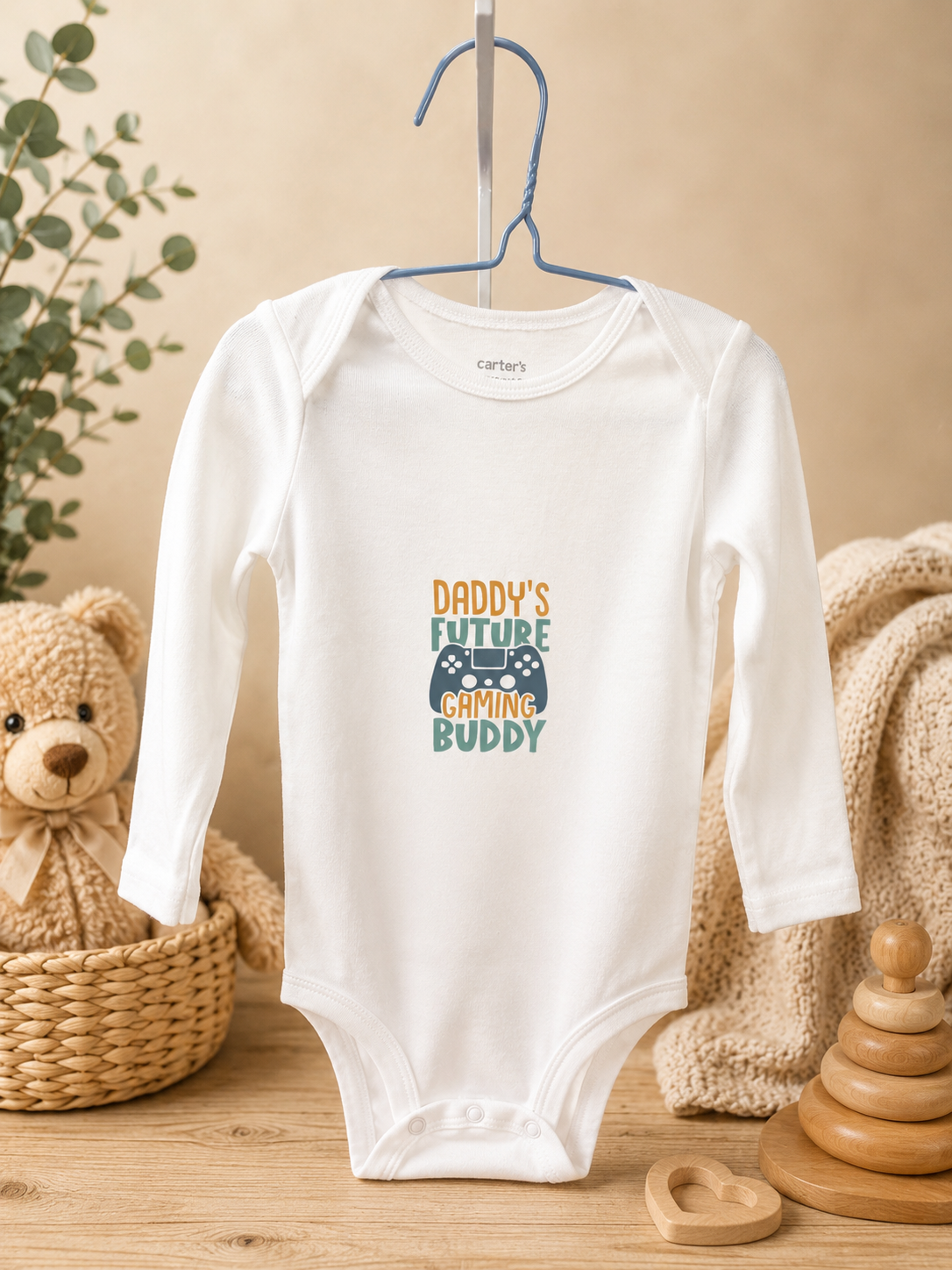 Custom Baby Bodysuit-Daddy's Future Gaming Buddy