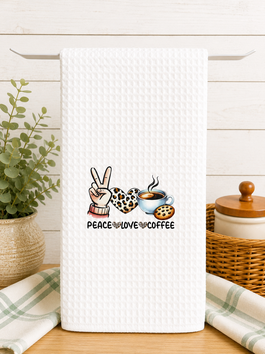 Custom Kitchen Towel-Caffeine Queen