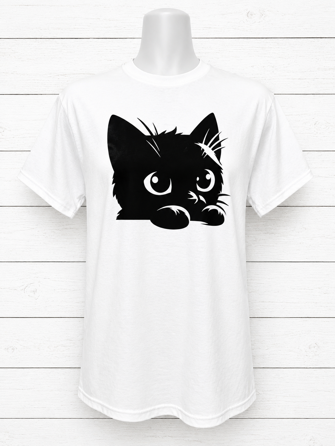 Custom Unisex T-Shirt-Black Cat