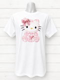 Custom Graphic T-Shirt-Hello Kitty pink design