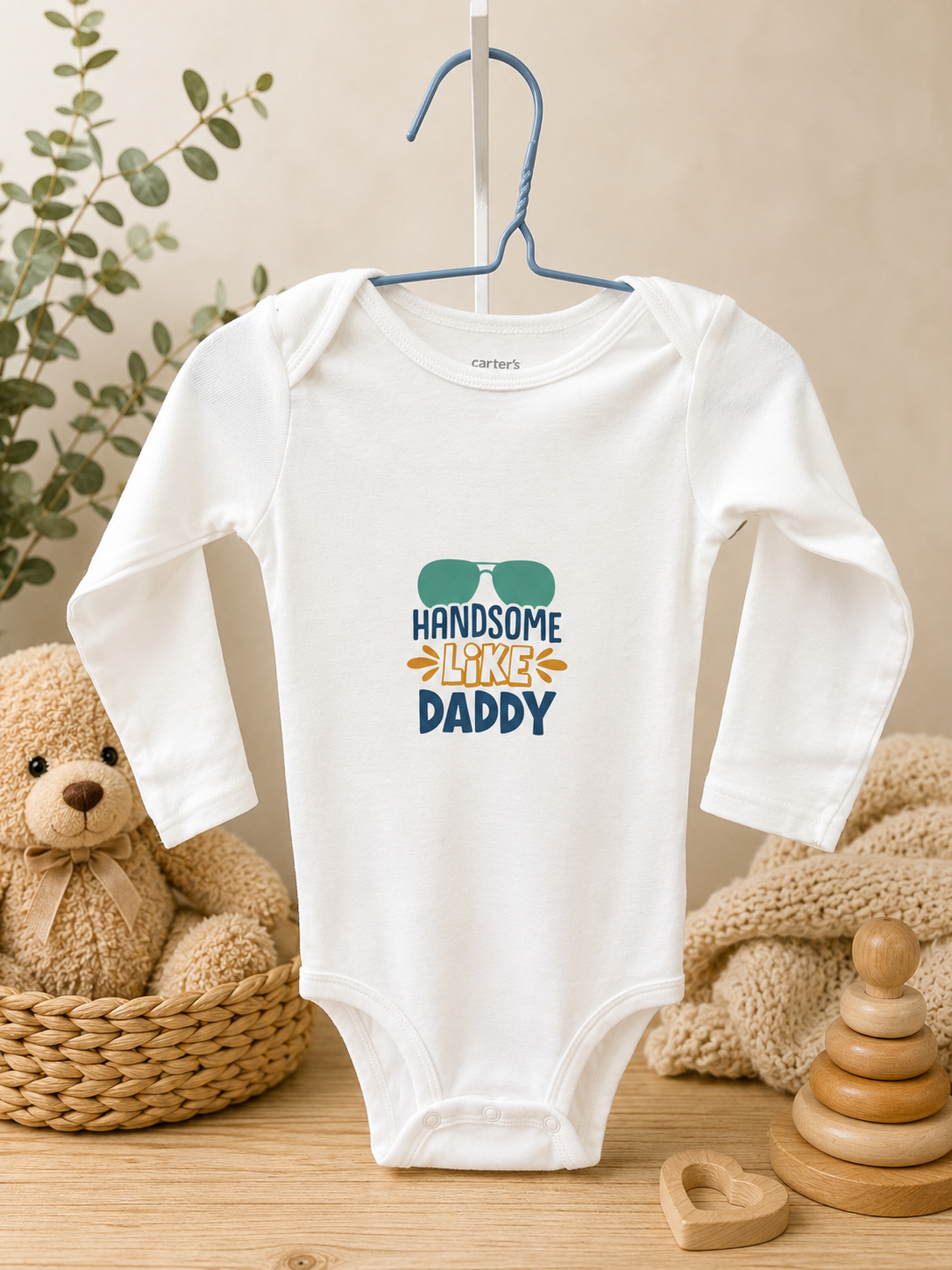 Custom Baby Bodysuit-Handsome Like Daddy