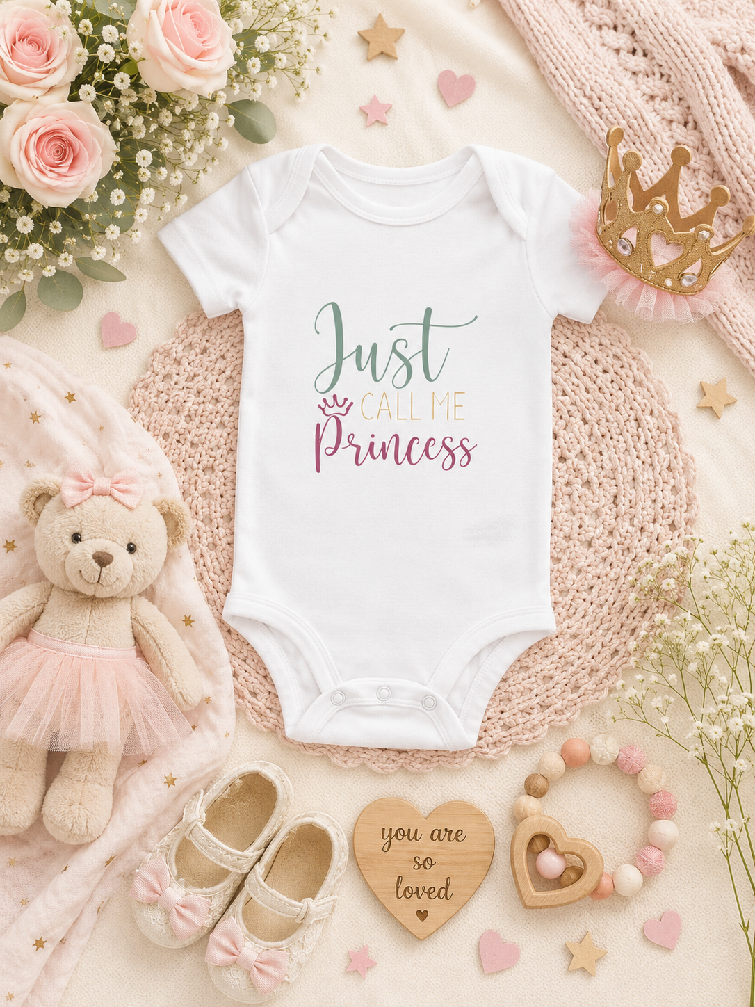 Custom Baby Bodysuit- Just Call Me Princess