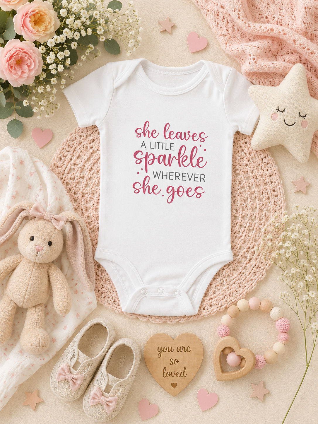 Custom Baby Bodysuit-( She Leaves a Uttle