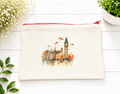 Custom Canvas Pencil-London design, red zipper