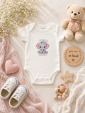 Custom Baby Bodysuit- Girl Elephant