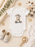 Custom Baby Bodysuit-baby cow